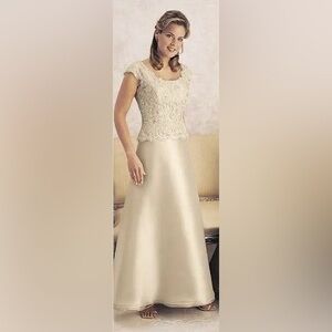 Vintage Montage By Mon Cheri Gown Size 8